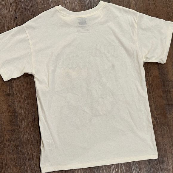 Tom and Jerry Women’s SIZE Small Short Sleeve T-shirt ivory (beige Rhinestones - Picture 2 of 8